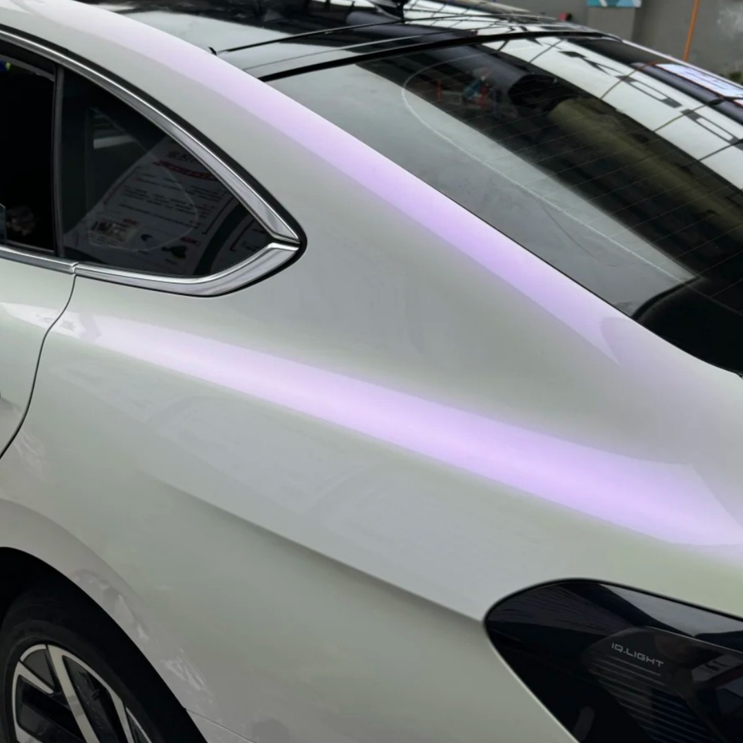 TPU Super Glossy White to Purple Paint Protection Film
