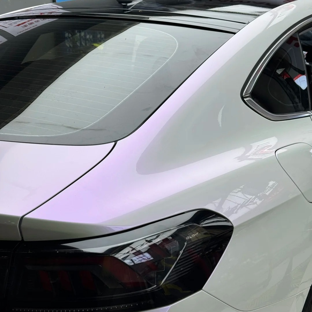 TPU Super Glossy White to Purple Paint Protection Film