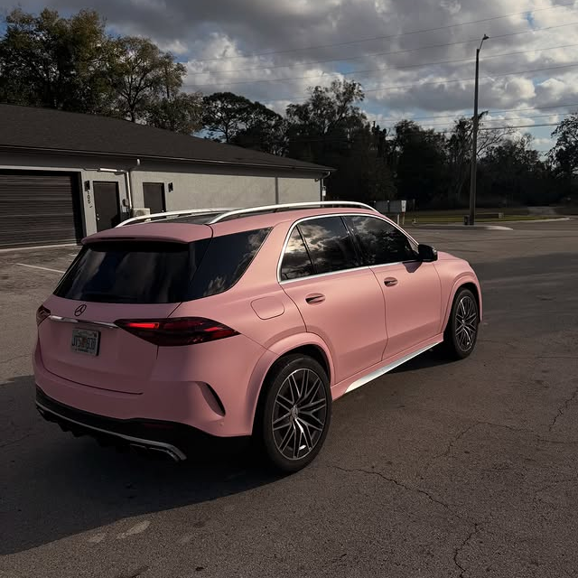  Super Matte Rose Pink Car Vinyl Wrap