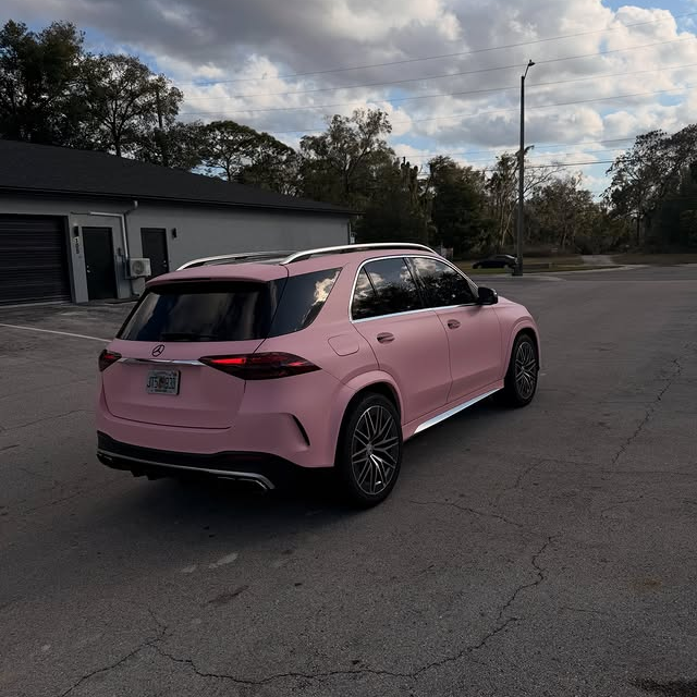  Super Matte Rose Pink Car Vinyl Wrap