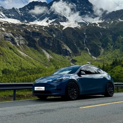 Porsche Gloss Neptune Blue Car Vinyl Wrap 01