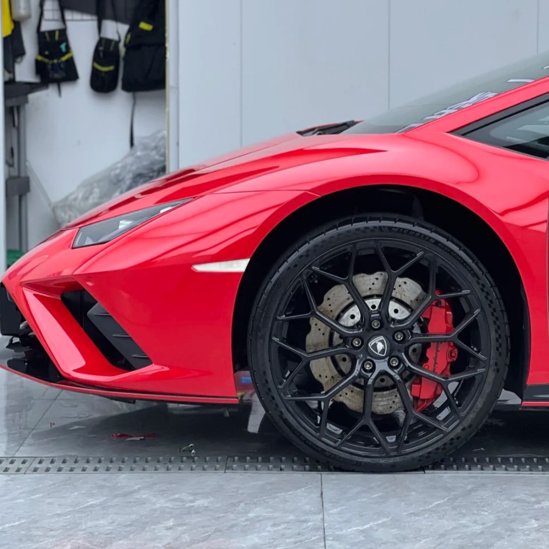 TPU Glossy Magic Flame Gold Red Paint Protection Film