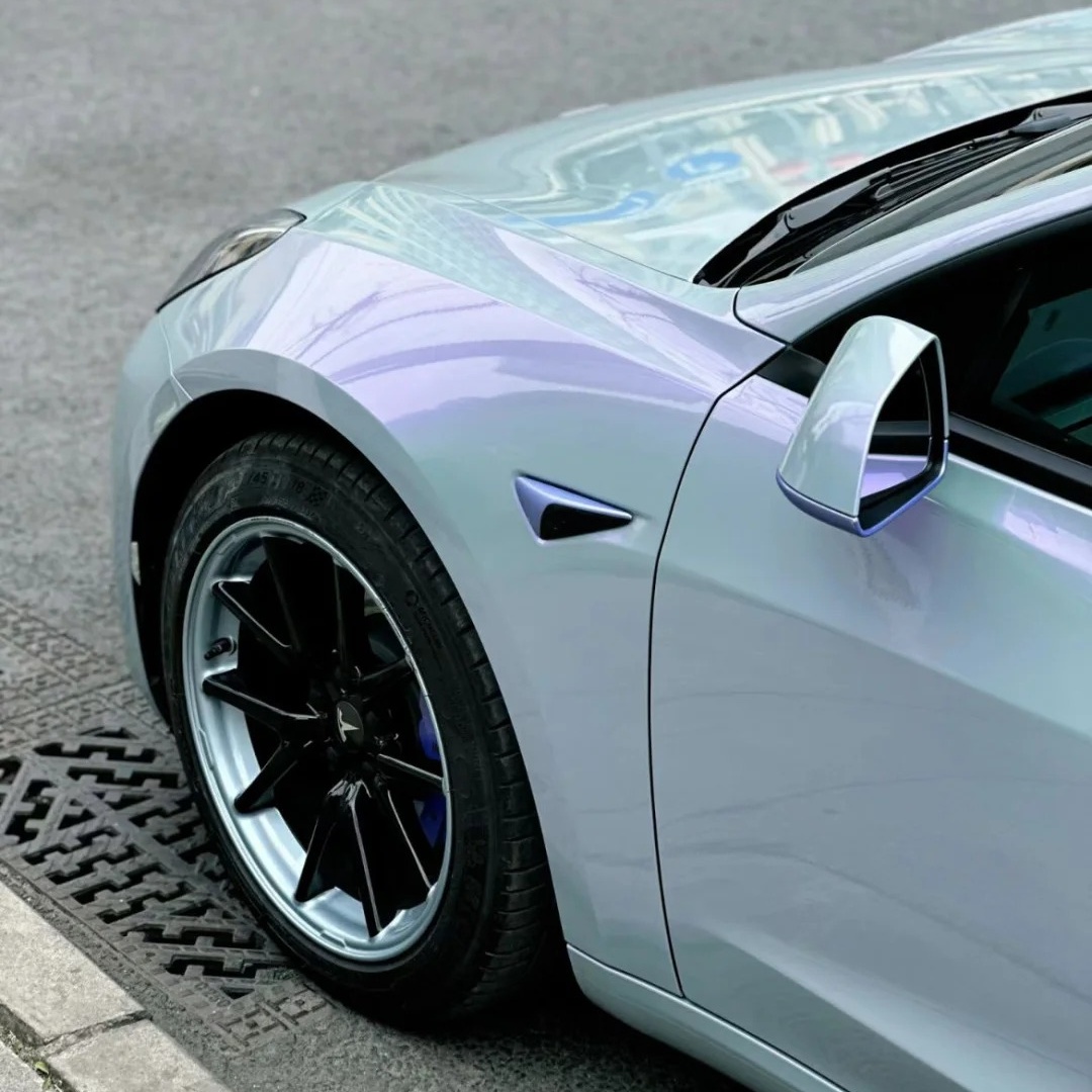 PET Candy Metallic Gray Purple Car Vinyl Wrap