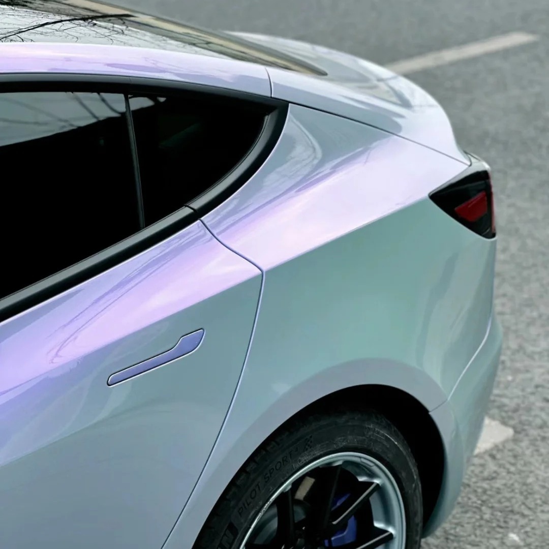 PET Candy Metallic Gray Purple Car Vinyl Wrap