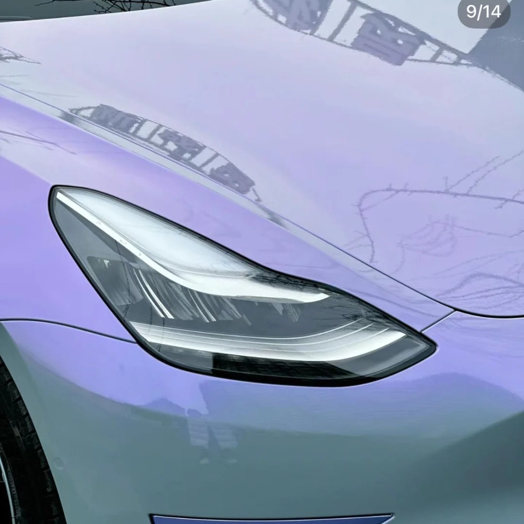 PET Candy Metallic Gray Purple Car Vinyl Wrap