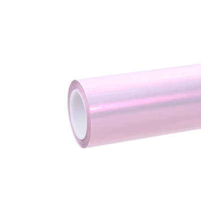 Gloss Metallic Pink to White Car Vinyl Wrap  01