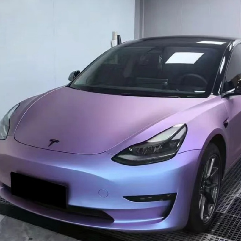 TPU Matte Purple Mist Silver Paint Protection Film