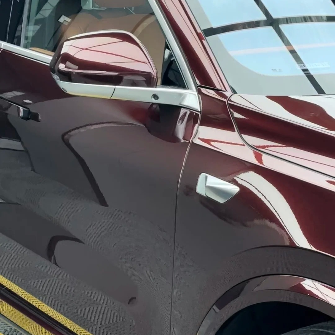 TPU Glossy Metallic Black Rose Paint Protection Film