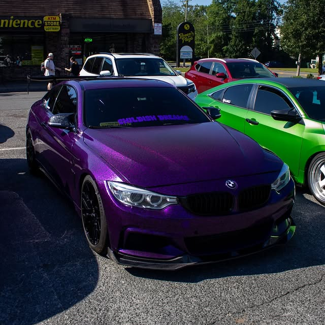 Super Gloss Black Purple Carbon Car Vinyl Wrap