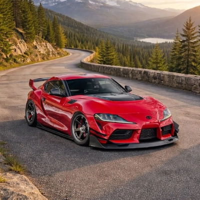  Super Gloss Candy Red Car Vinyl Wrap 01