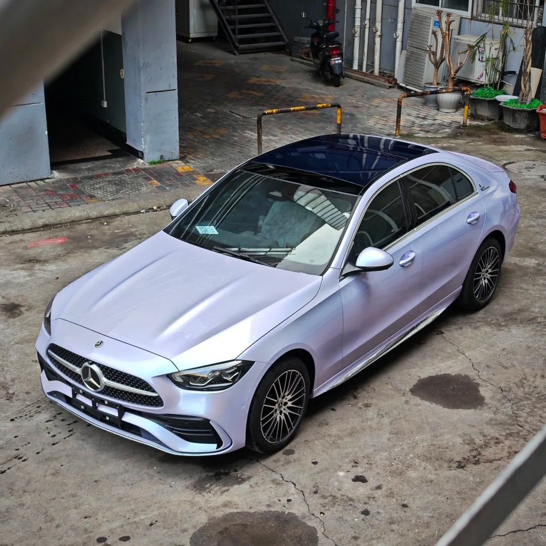 TPU Metallic Gloss Crystal Silver Phantom Purple Paint Protection Film