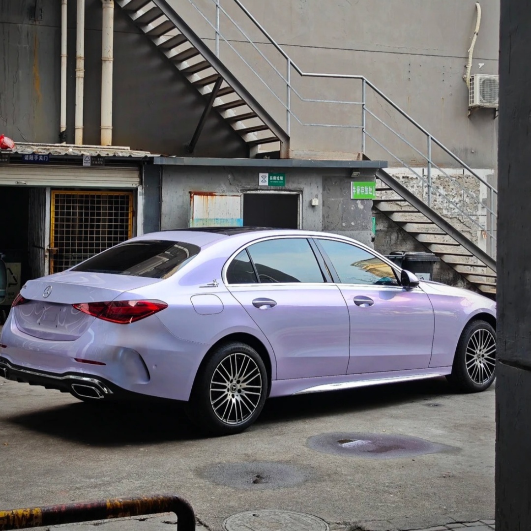 TPU Metallic Gloss Crystal Silver Phantom Purple Paint Protection Film