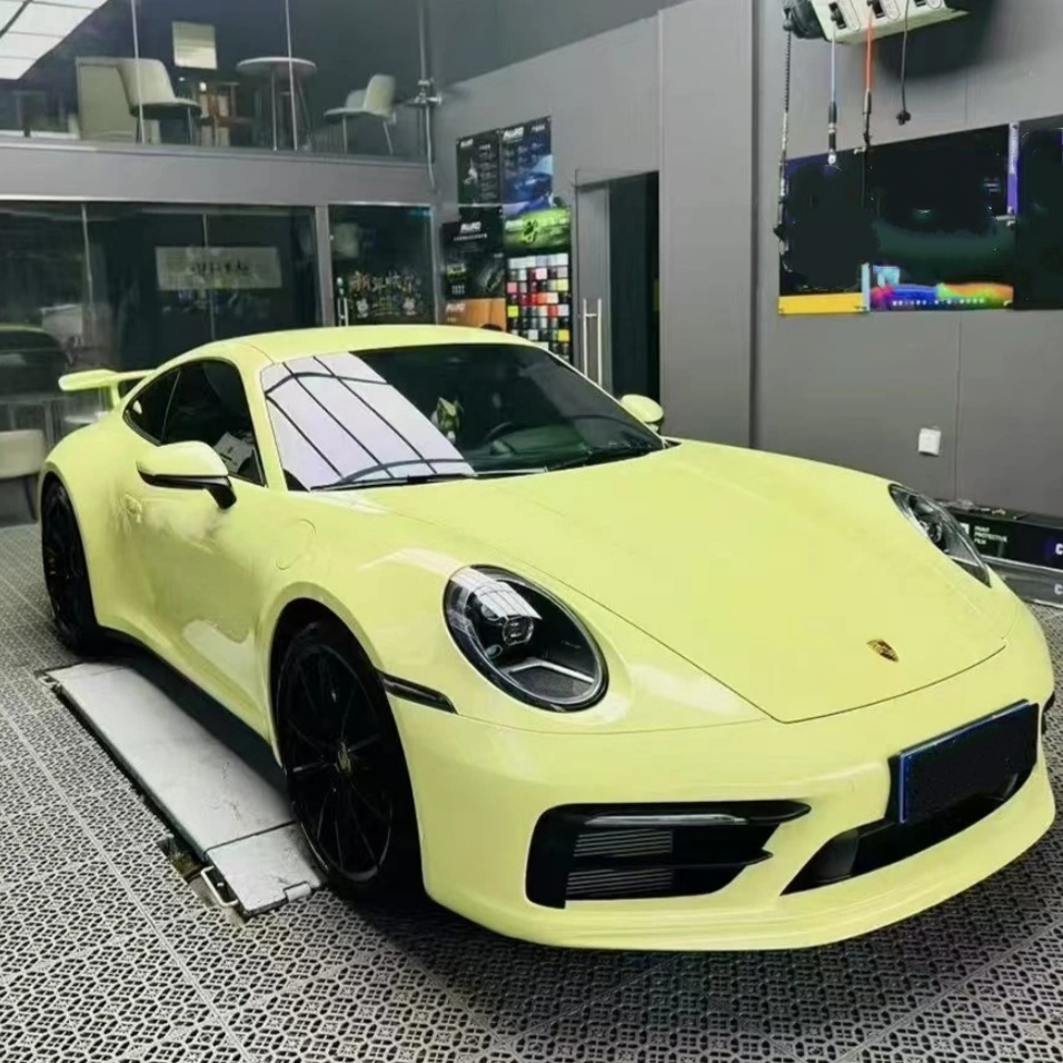 Gloss Chanel Yellow Car Vinyl Wrap