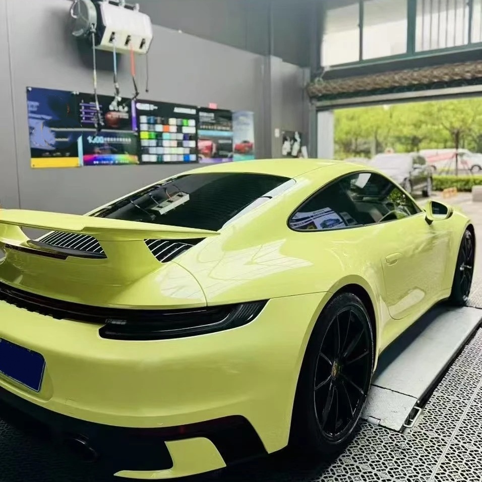 Gloss Chanel Yellow Car Vinyl Wrap