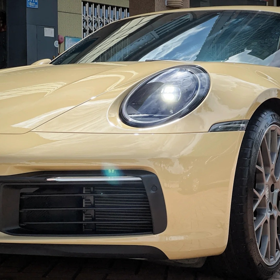 PET Sunbath Yellow Car Vinyl Wrap