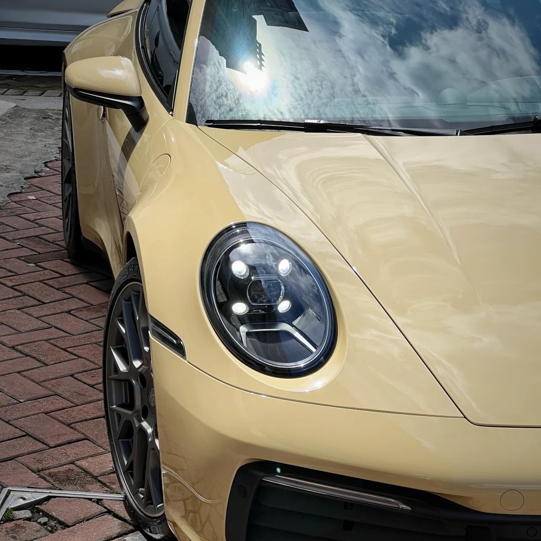 PET Sunbath Yellow Car Vinyl Wrap