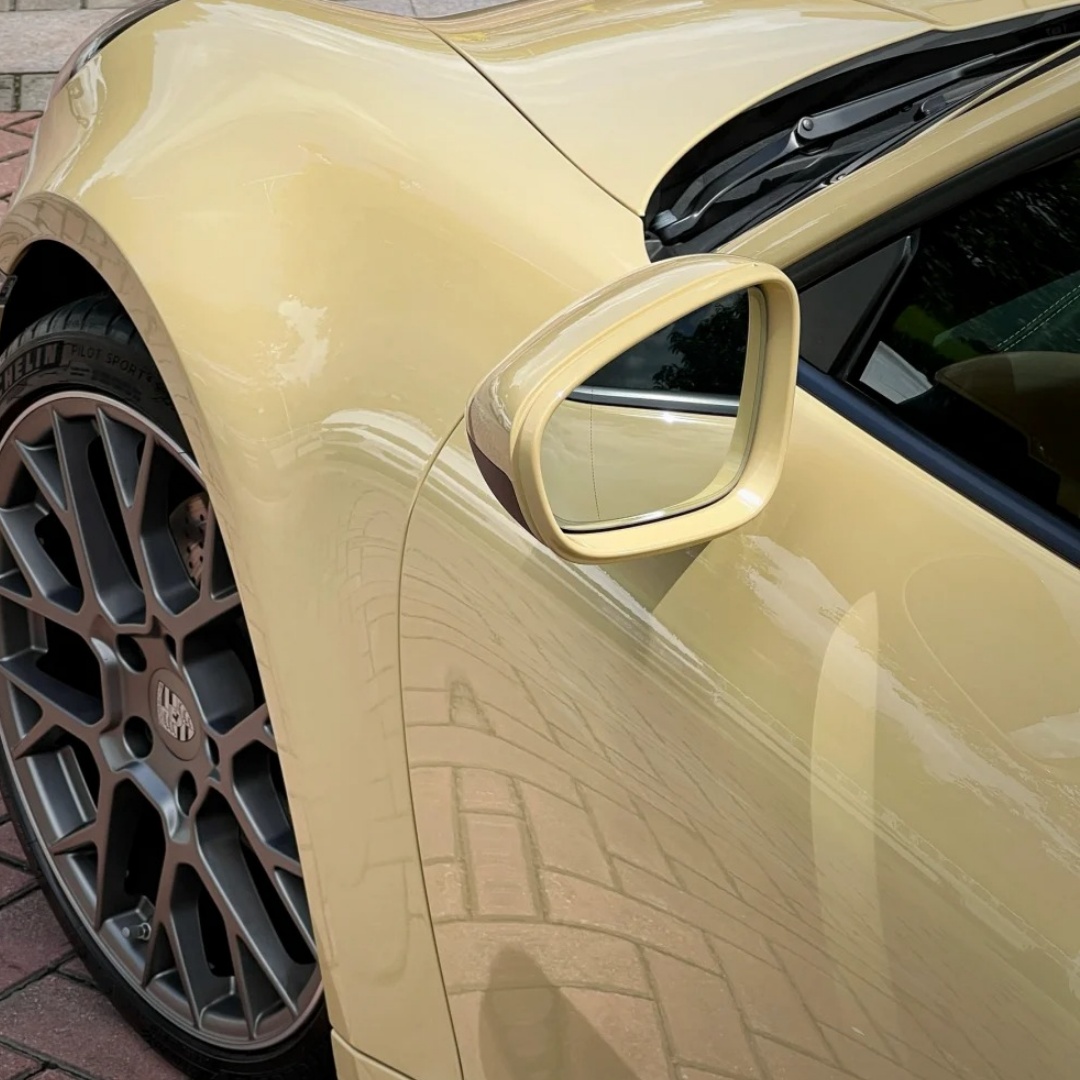 PET Sunbath Yellow Car Vinyl Wrap