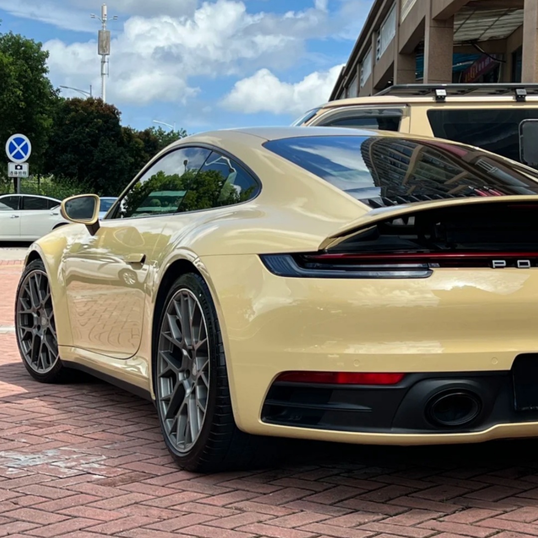 PET Sunbath Yellow Car Vinyl Wrap