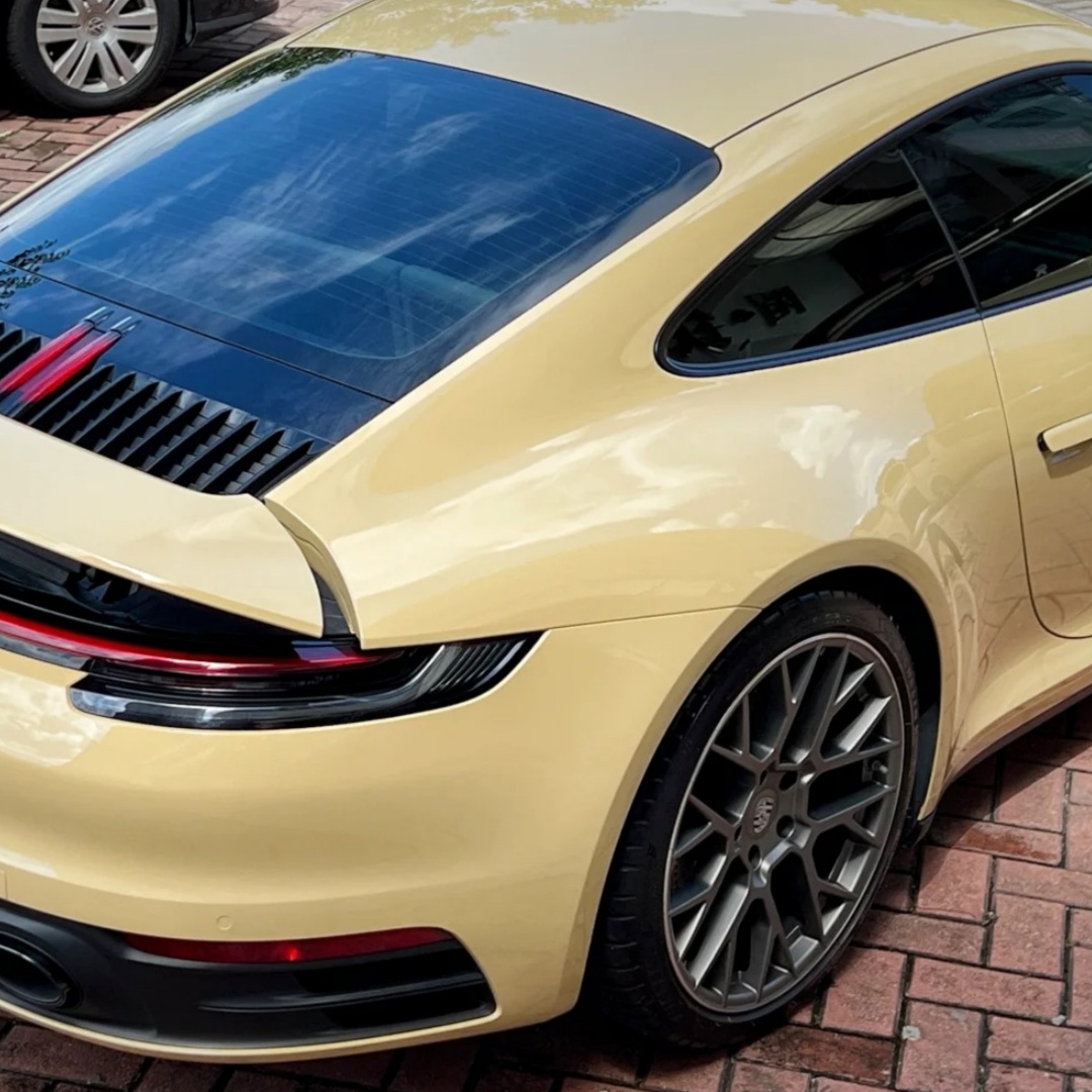 PET Sunbath Yellow Car Vinyl Wrap