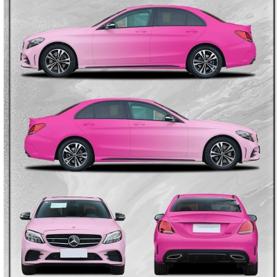 Pink Gradient Customized Car Vinyl Wrap 01