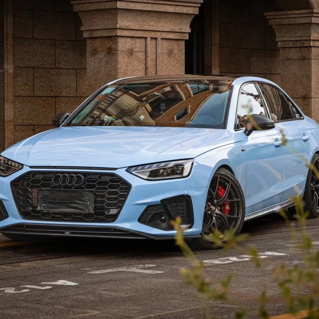 Glossy Crystal Baby Blue Car Vinyl Wrap