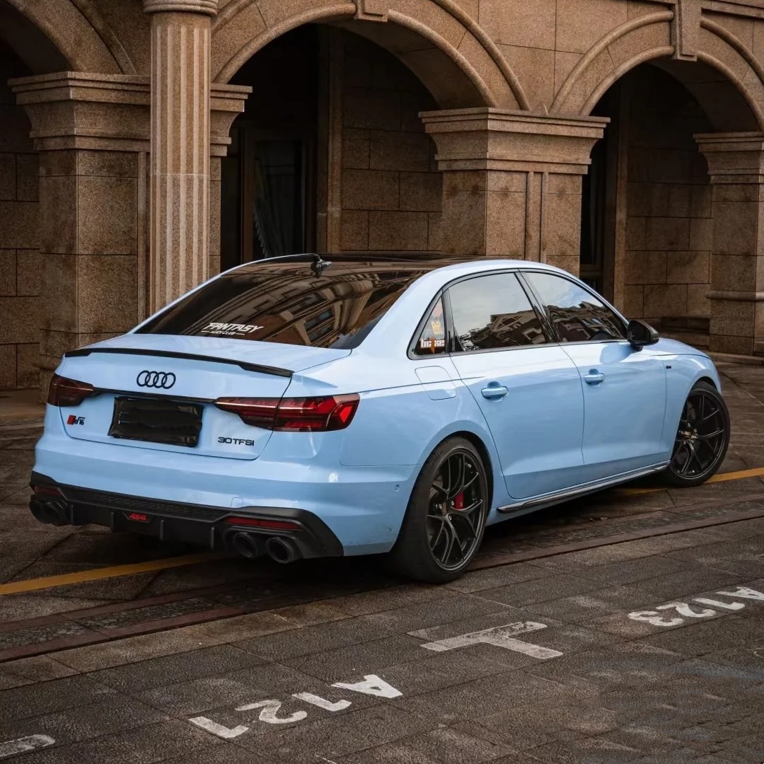 Glossy Crystal Baby Blue Car Vinyl Wrap