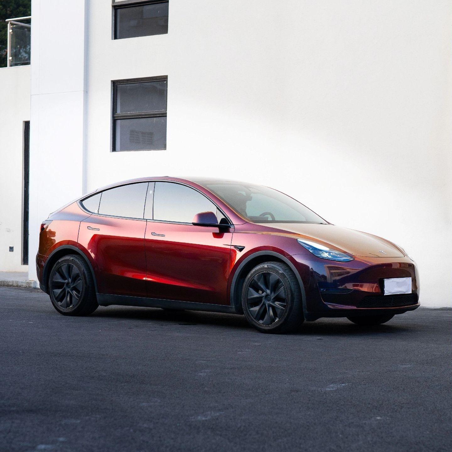 PET Gloss Shifting Red to Black Car Vinyl Wrap