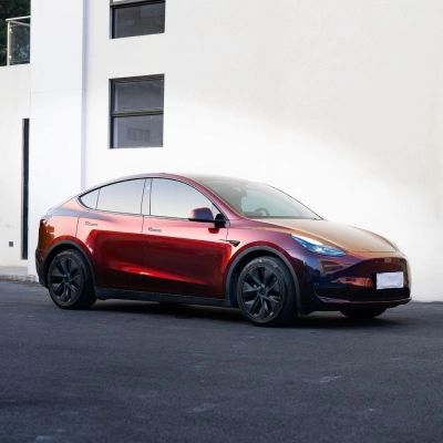 PET Gloss Shifting Red to Black Car Vinyl Wrap 02