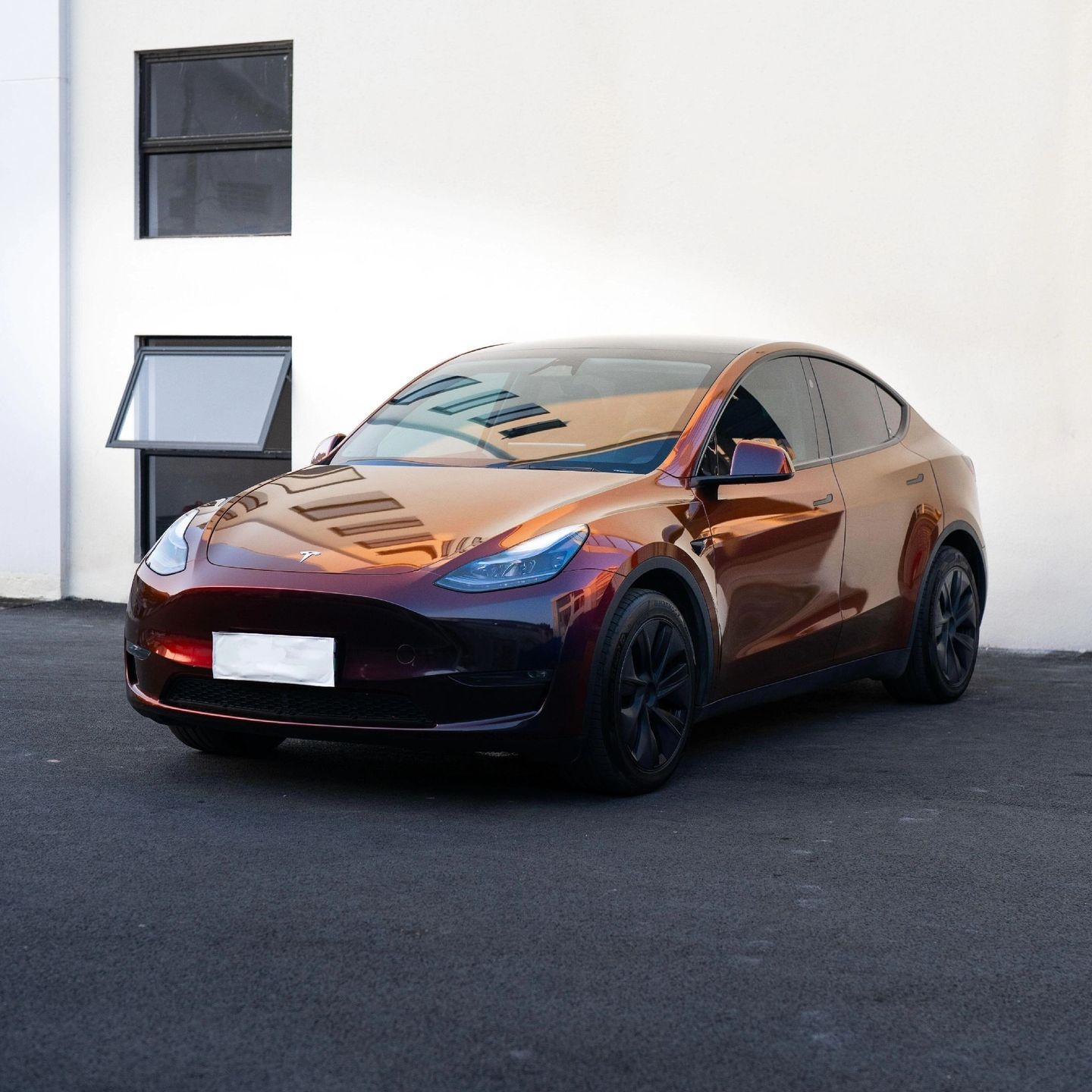 PET Gloss Shifting Red to Black Car Vinyl Wrap