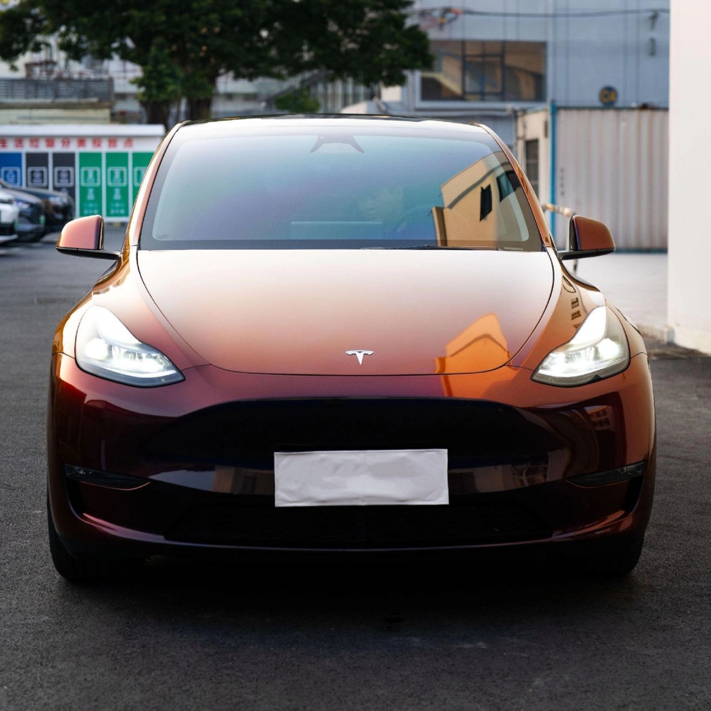 PET Gloss Shifting Red to Black Car Vinyl Wrap