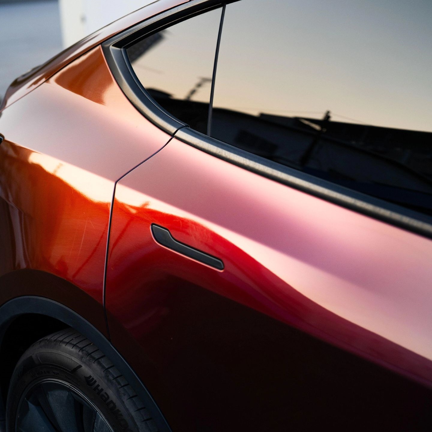 PET Gloss Shifting Red to Black Car Vinyl Wrap