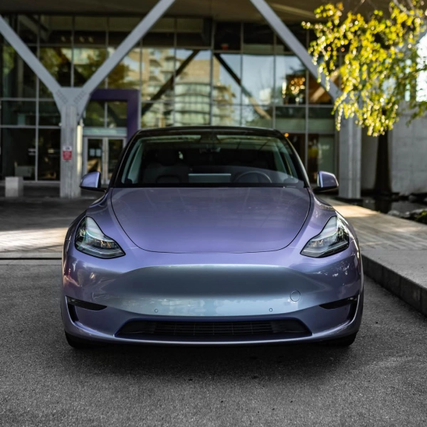 Gloss Metallic Crystal Grey Purple Car Vinyl Wrap