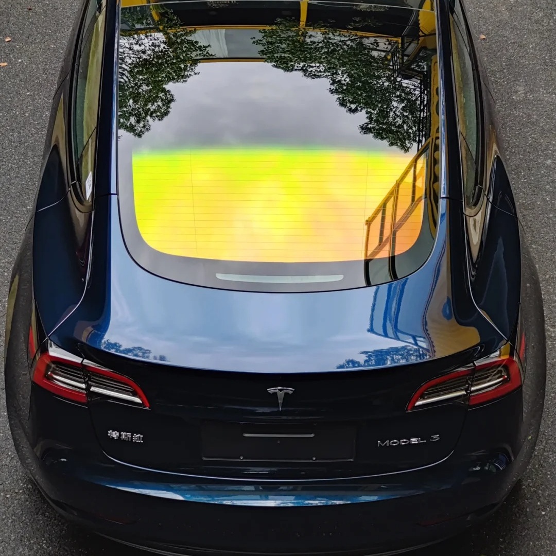 PET Glossy Ghost Midnight Blue Car Vinyl Wrap