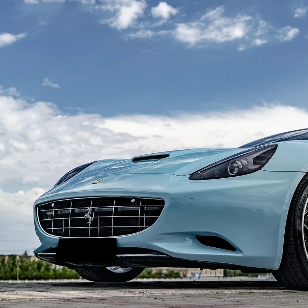 Glossy Crystal Light Blue Car Vinyl Wrap