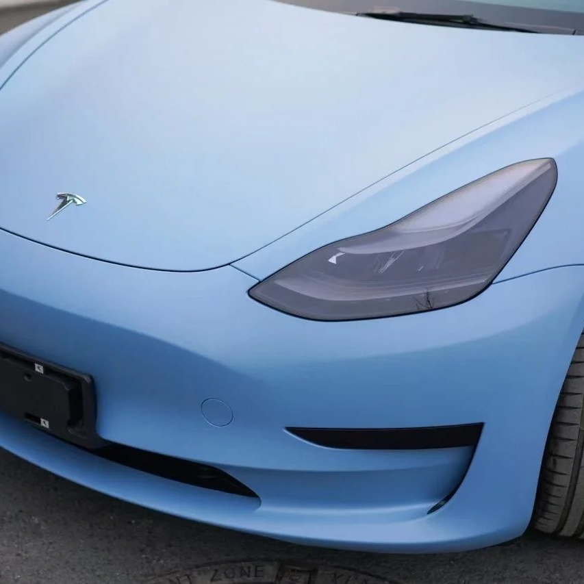 Matte Flat China Blue Car Vinyl Wrap 