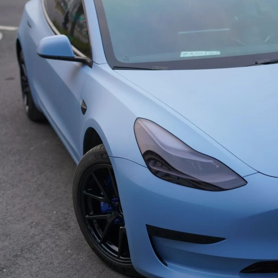 Matte Flat China Blue Car Vinyl Wrap 