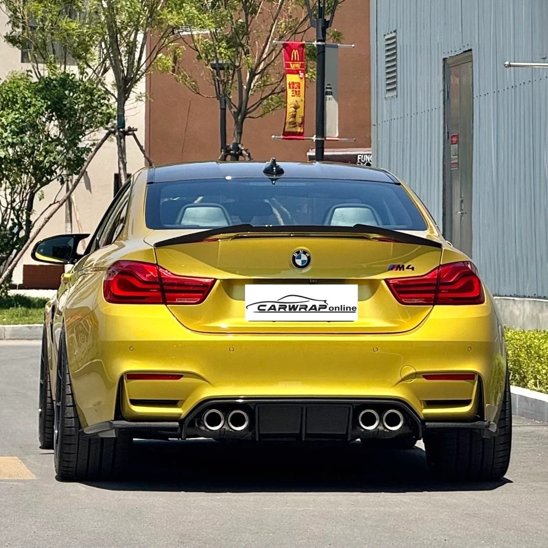Super Bright Metallic Austin Yellow Car Vinyl Wrap