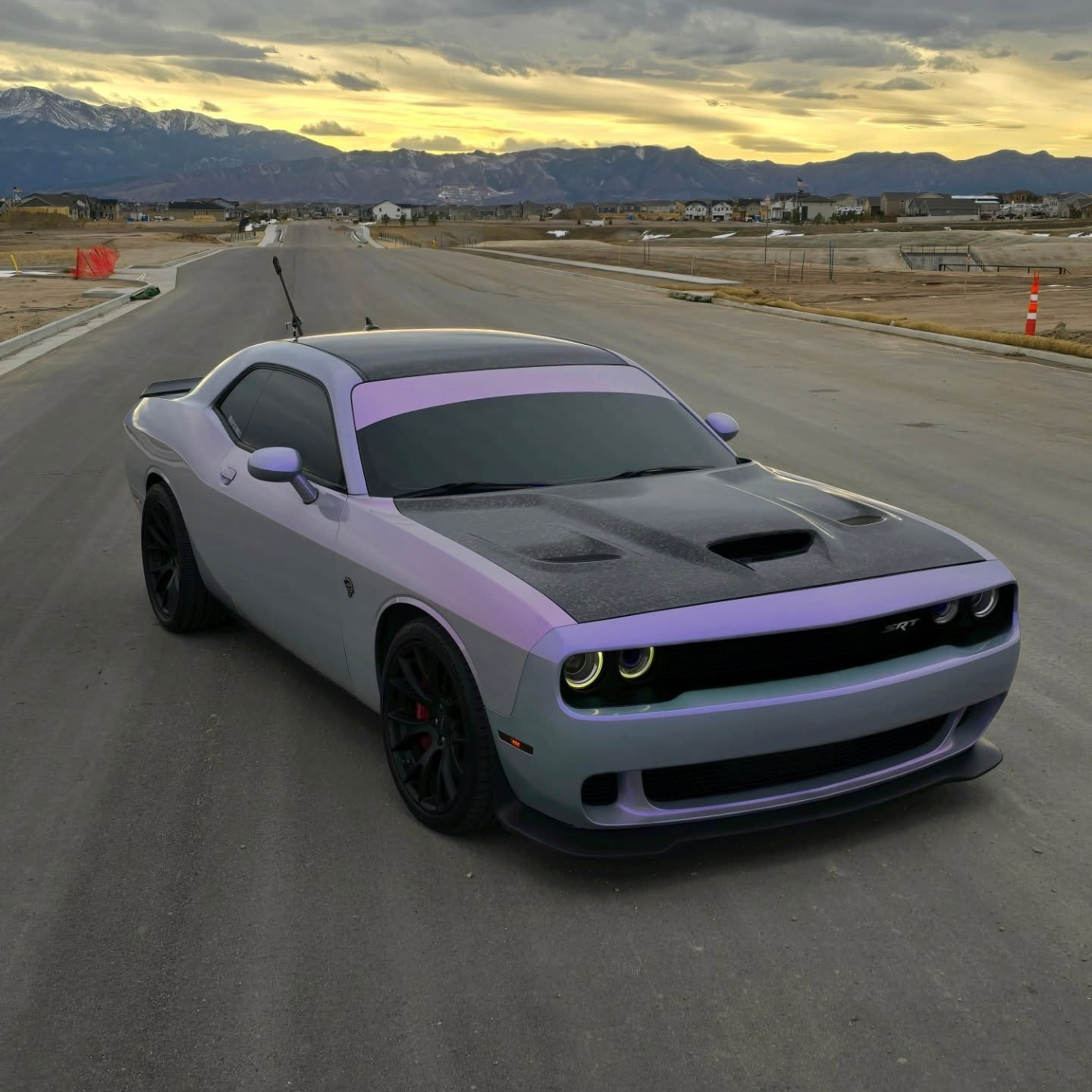 Candy Metallic Gray Purple Car Vinyl Wrap