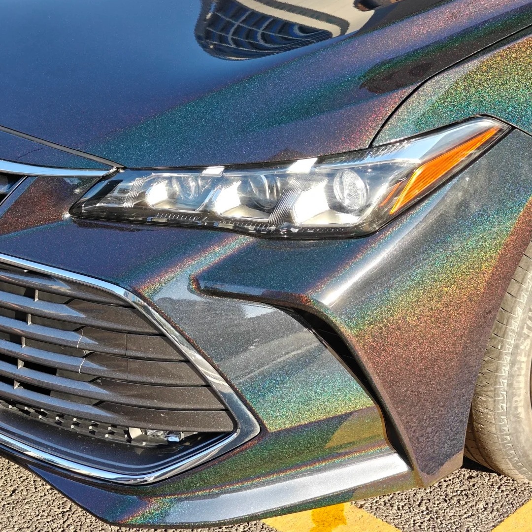 Glossy Laser Black Car Vinyl Wrap