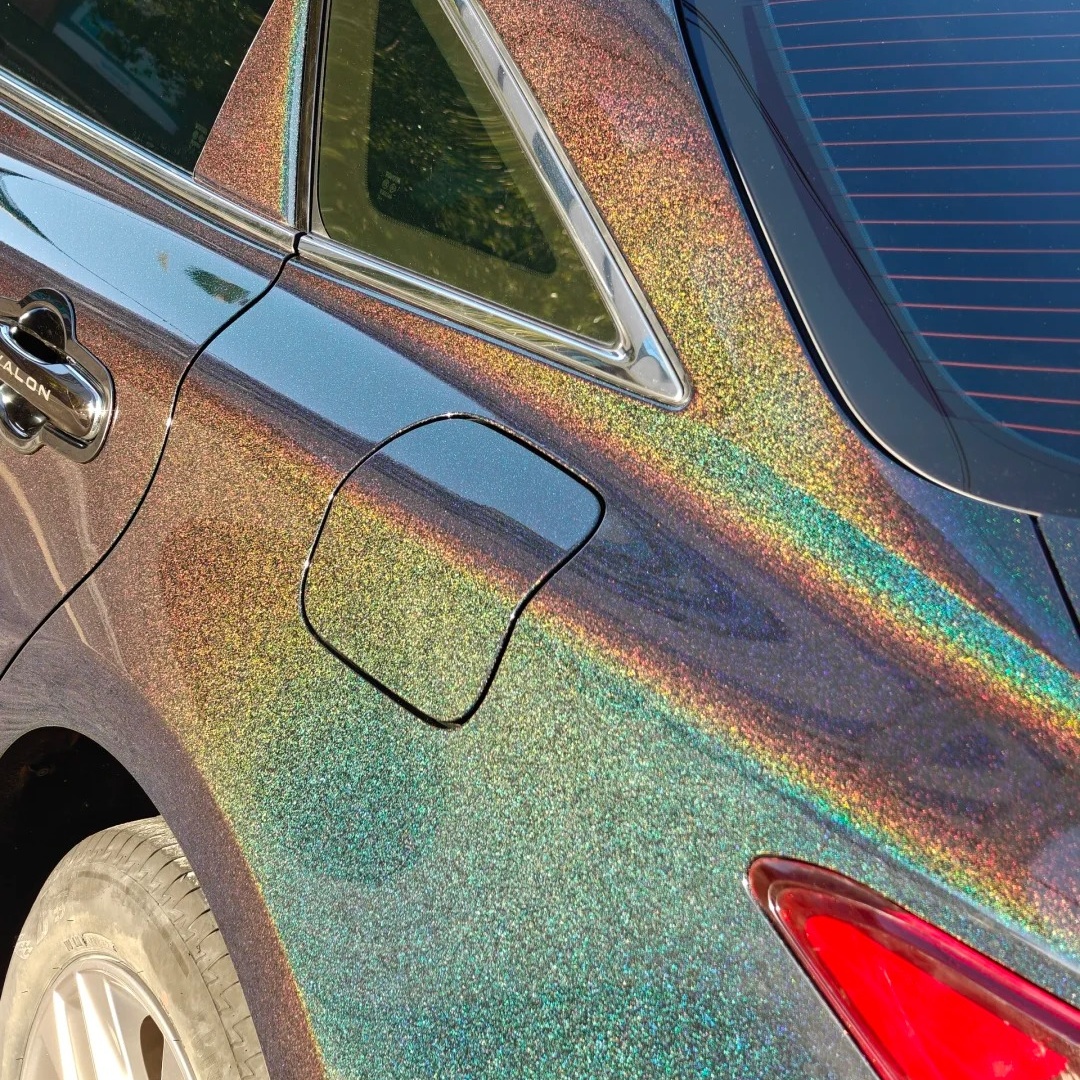 Glossy Laser Black Car Vinyl Wrap