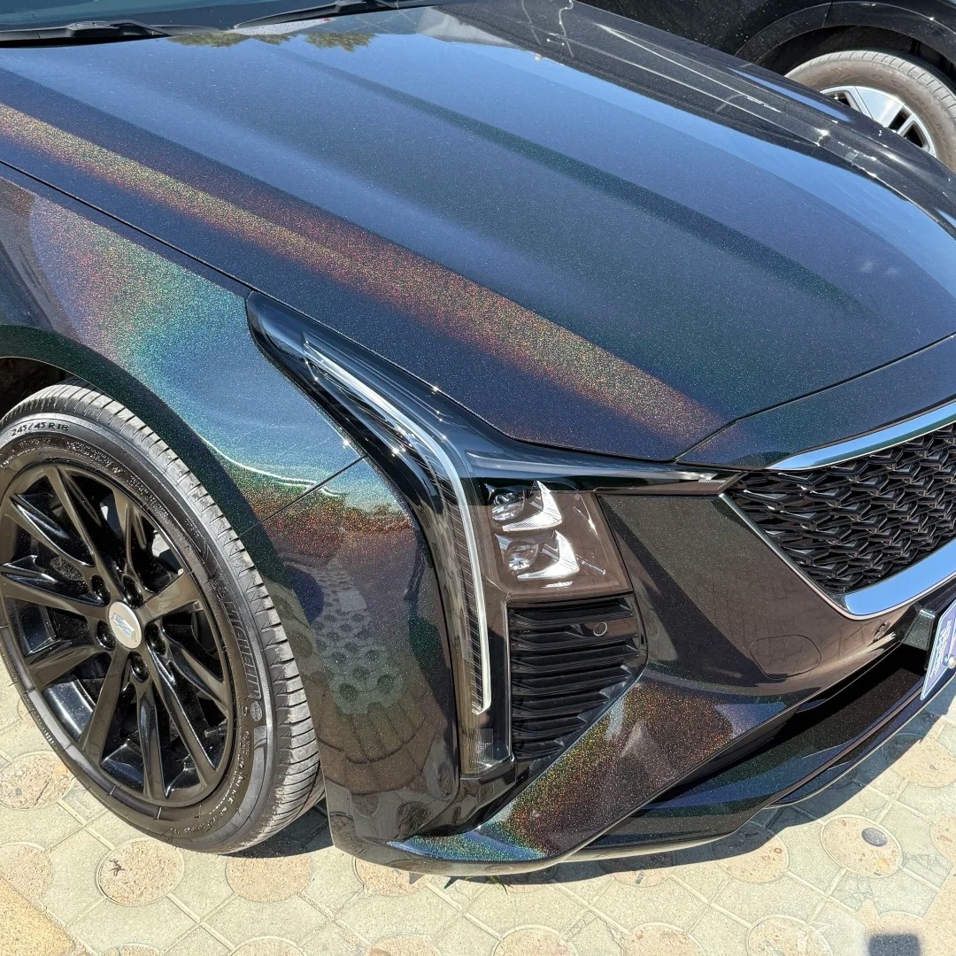 Glossy Laser Black Car Vinyl Wrap