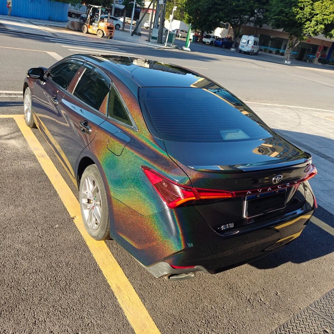 Glossy Laser Black Car Vinyl Wrap