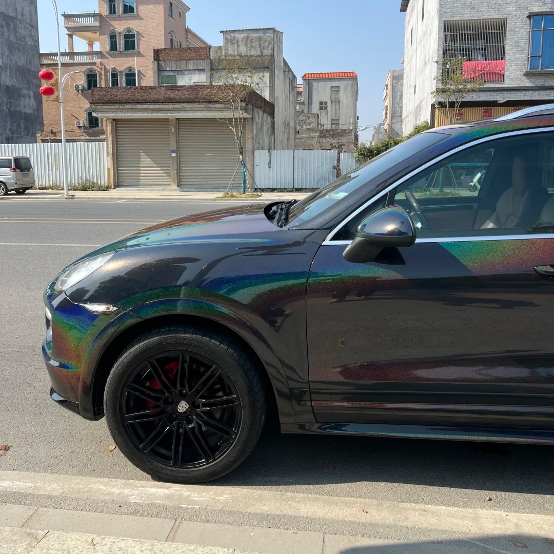 Glossy Laser Black Car Vinyl Wrap