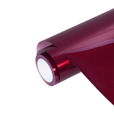 PET Gloss Glaze Pagoda Red Car Vinyl Wrap 01