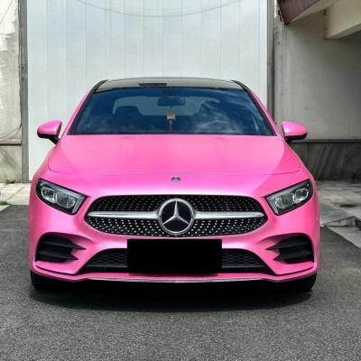 Matte Pure Metal Princess Pink Car Vinyl Wrap 02