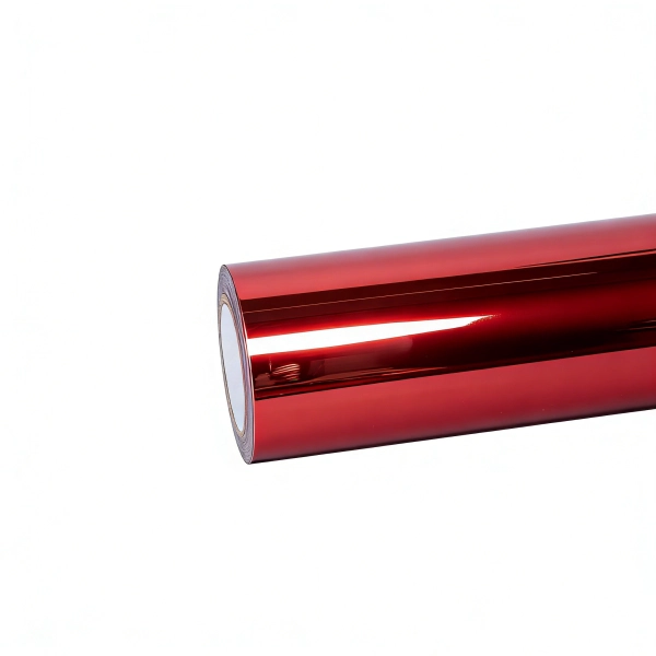 Satin Chrome Red Car Vinyl Wrap