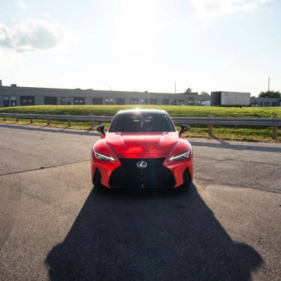 Satin Chrome Red Car Vinyl Wrap 02