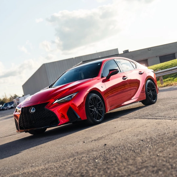Satin Chrome Red Car Vinyl Wrap