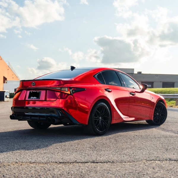 Satin Chrome Red Car Vinyl Wrap