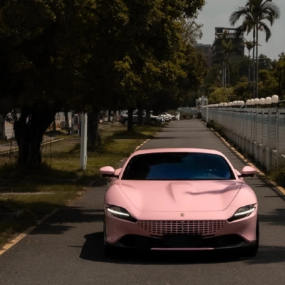 Gloss Rouge Pink Car Vinyl Wrap 02